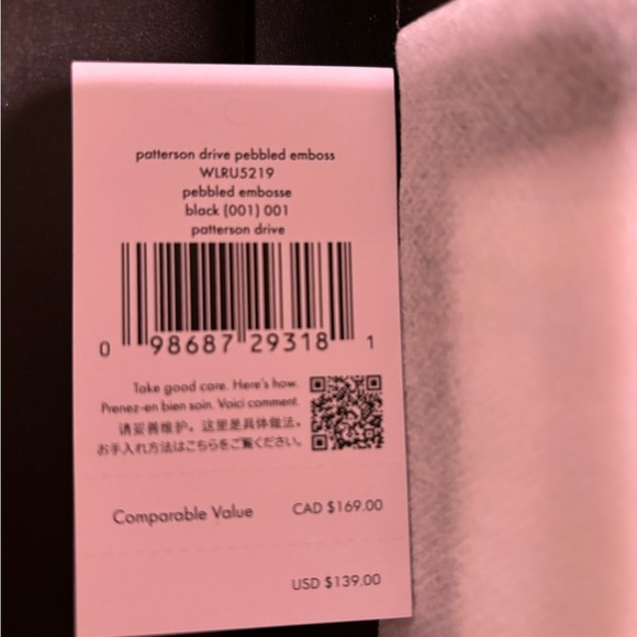 NWT KATE SPADE Patterson Dr. pebbled leather black long wallet - Picture 5 of 7